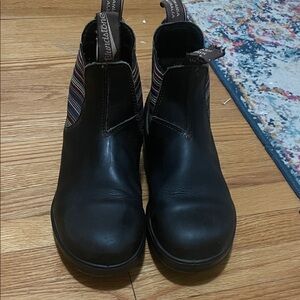 Blundstone brown Boots with Colorful Stripes